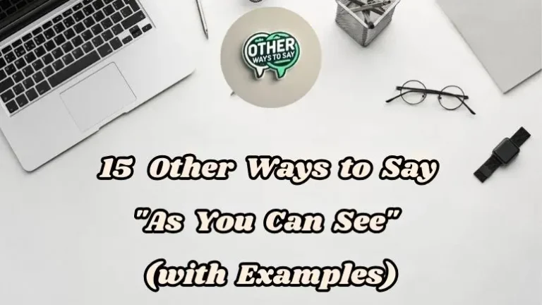 15 Other Ways To Say “as You Can See” (with Examples)