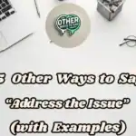 15 Other Ways To Say “address The Issue” (with Examples)