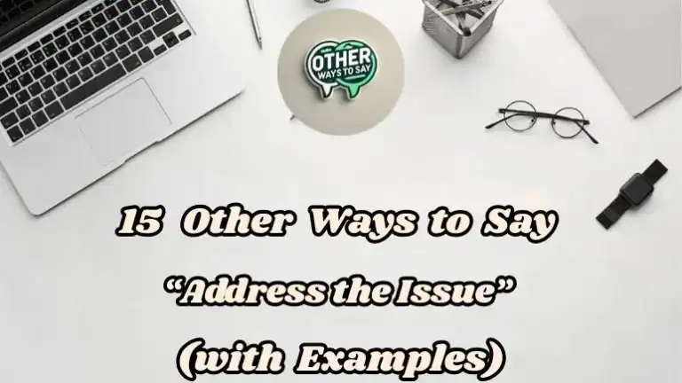 15 Other Ways To Say “address The Issue” (with Examples)