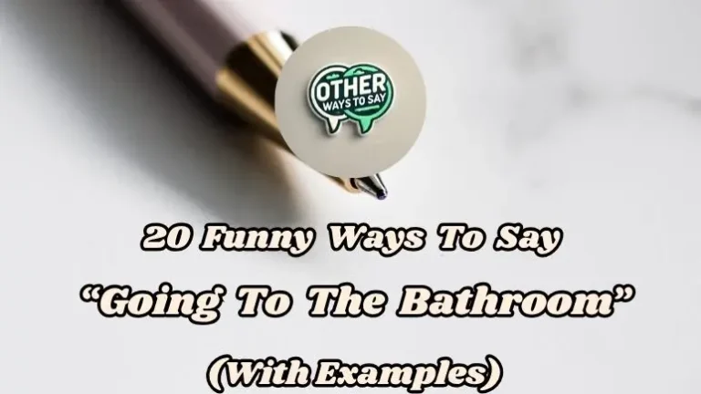 20 Funny Ways To Say Going To The Bathroom (with Examples)